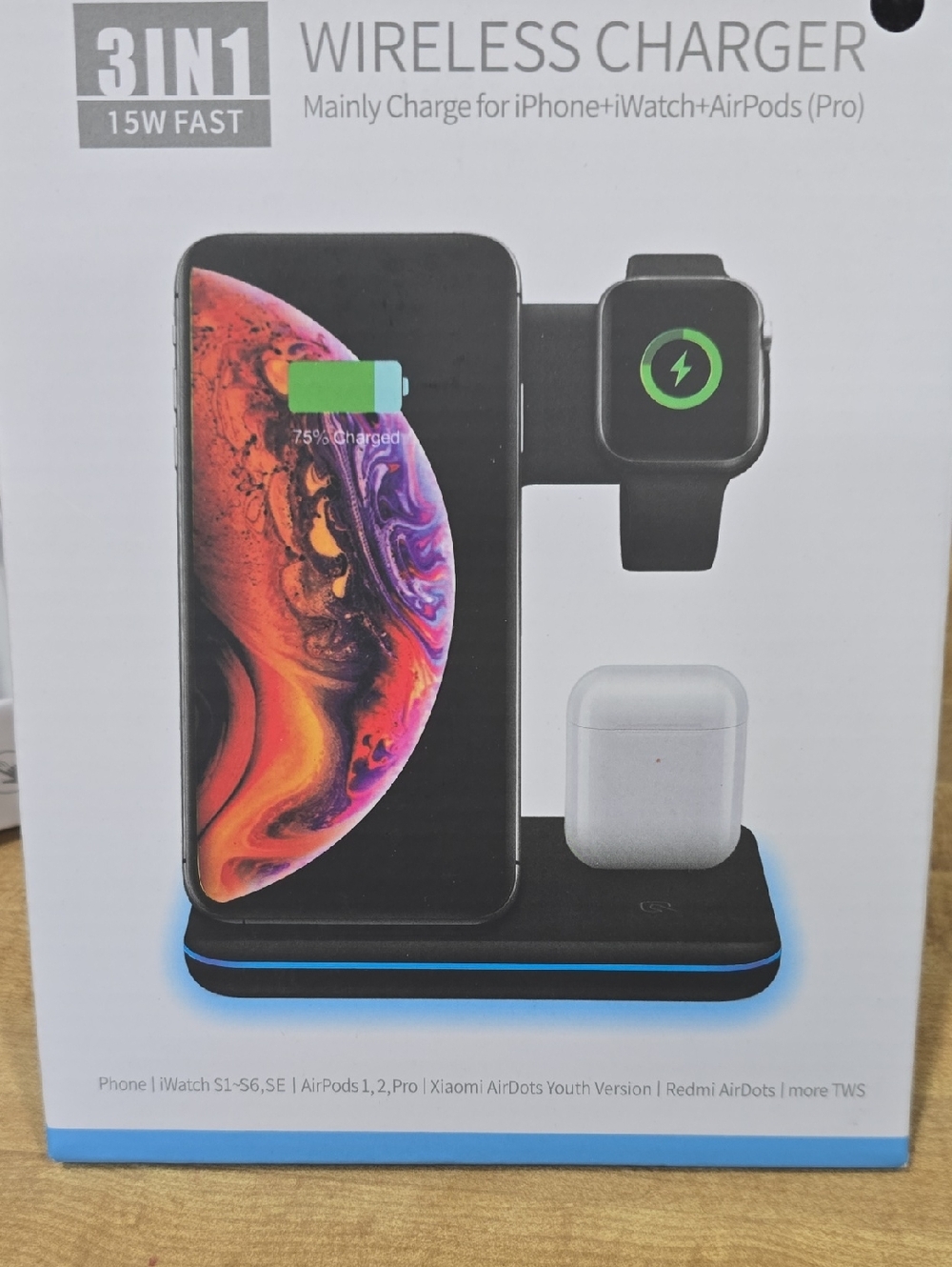 3-in-1 Wireless Charging Stand - Black
